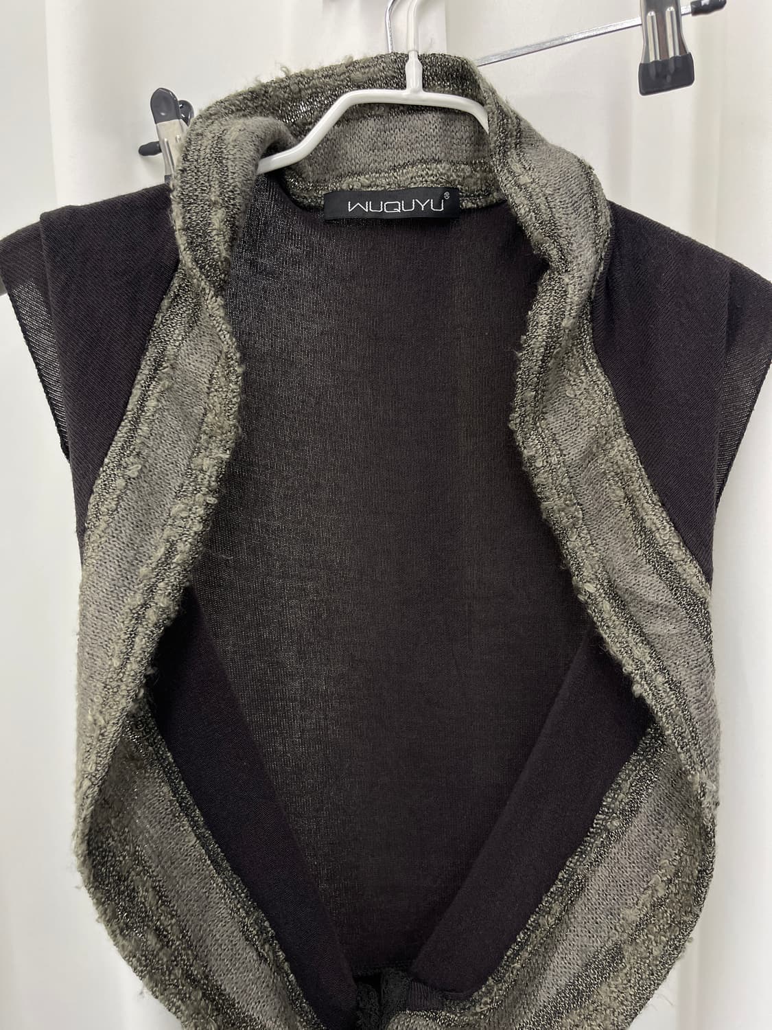 WUQUYU draped knit vest top 상품이미지3