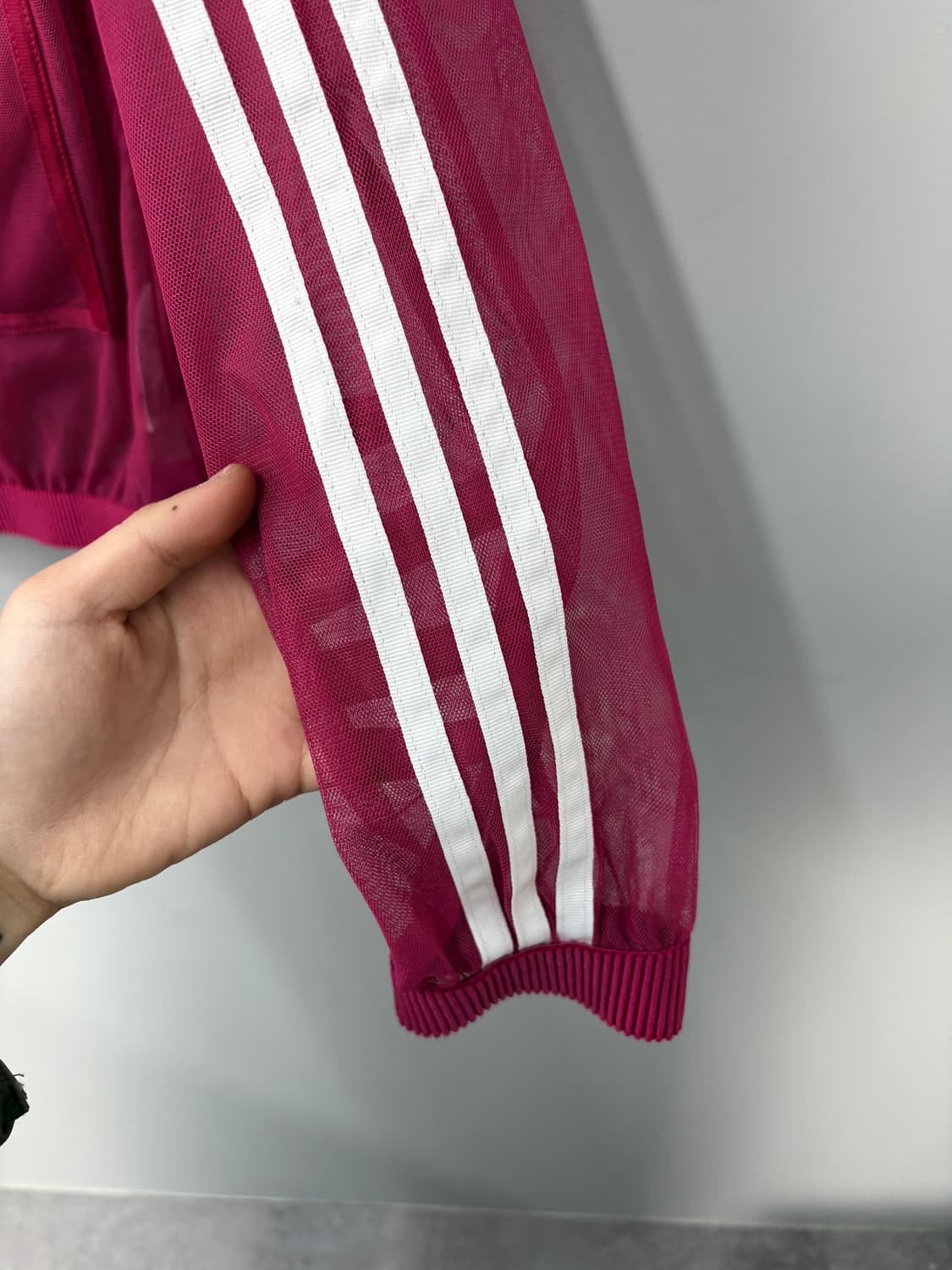 아디다스 오리지널 핫핑크 매쉬 시스루 트랙 자켓 A3683 상품이미지4