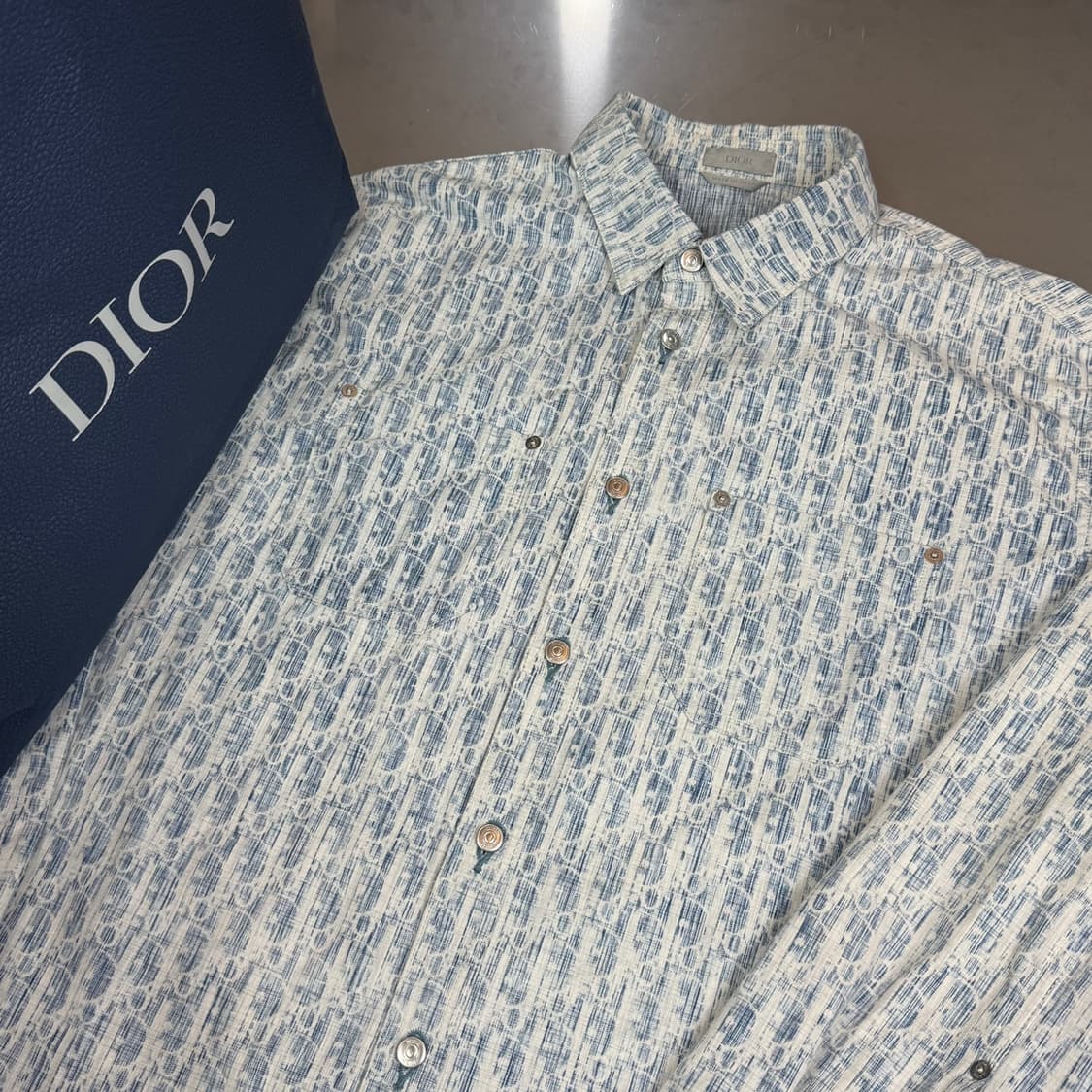 [리오브] 디올 오블리크 카스리 데님 셔츠 상품이미지3