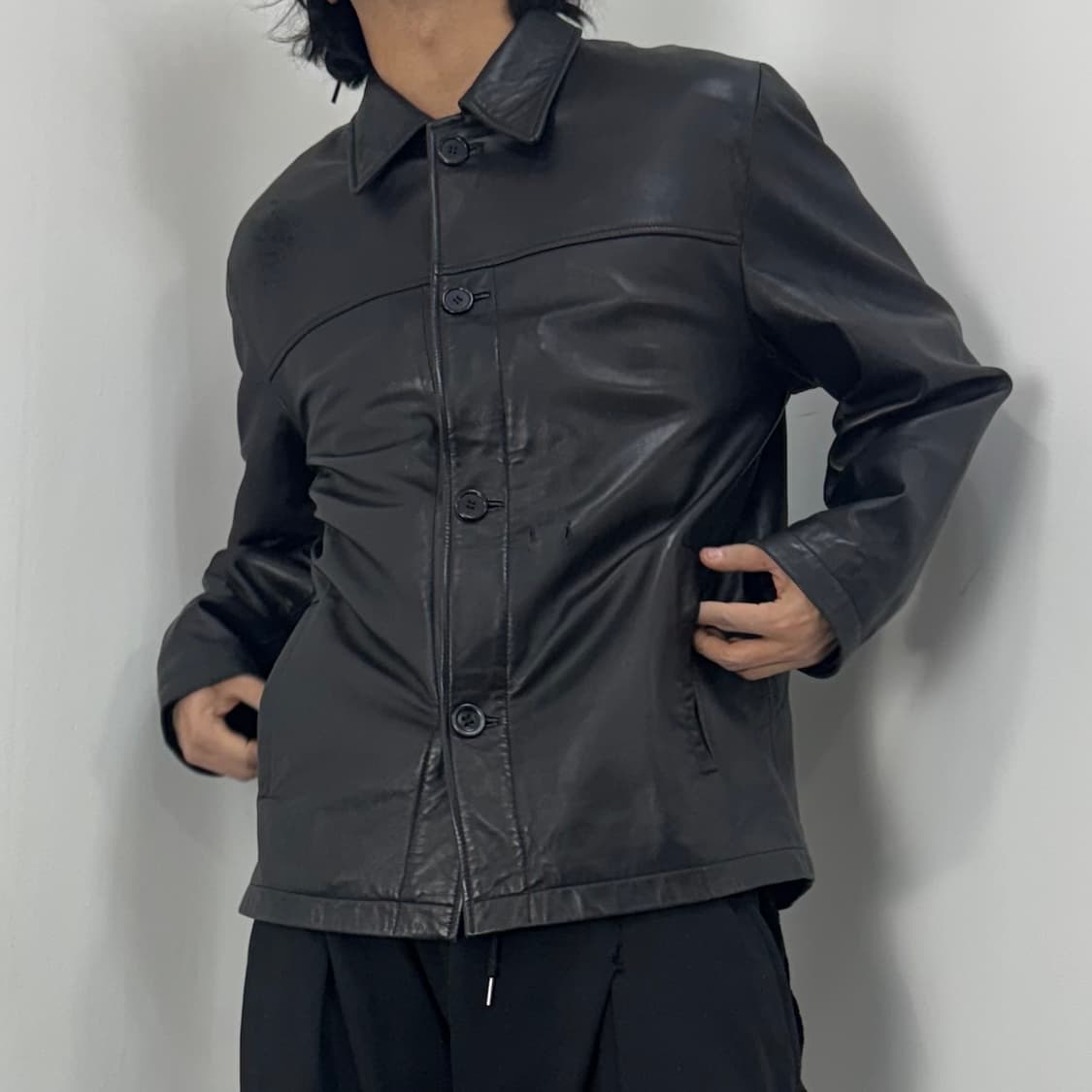 Vtg Sheep Skin Leather Jacket 상품이미지1