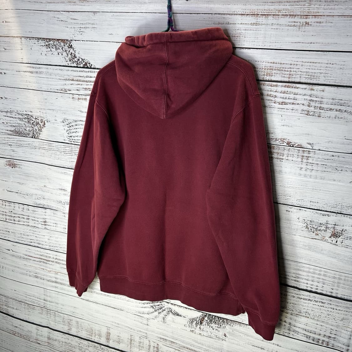 00s 스투시 인트리케이트 더블 SS 링크 후드티 버건디 상품이미지5