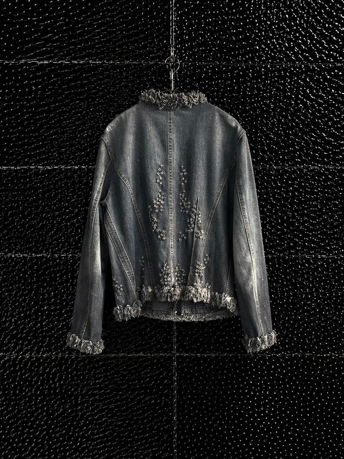 펀칭 데님 트위드자켓 상품이미지2