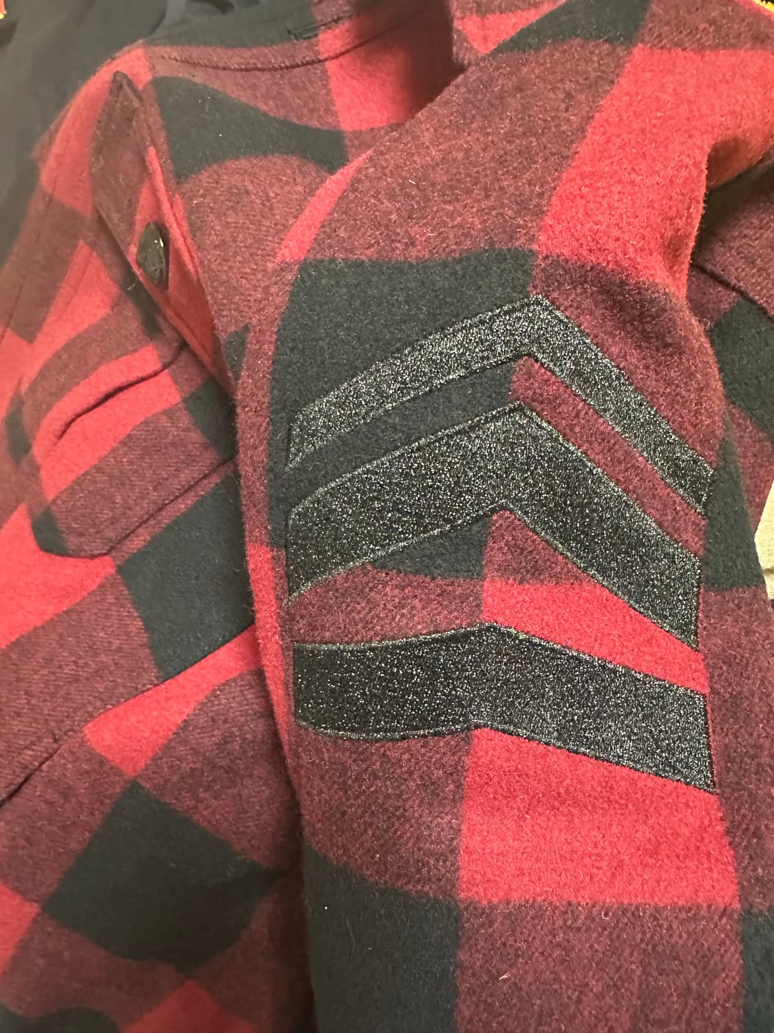 자딕앤볼테르 레드 블랙 체크 셔츠 울누빔자켓 상품이미지7