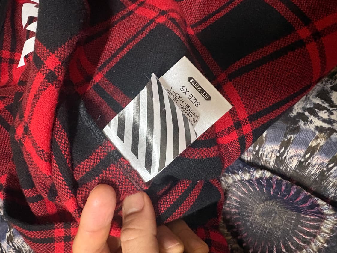 Off white 14fw flannel shirt 상품이미지5