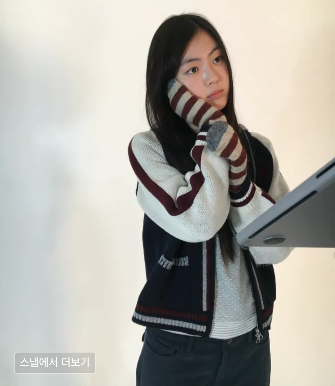 (새상품) aeae STAR JACQUARD 코위찬 가디건 상품이미지5