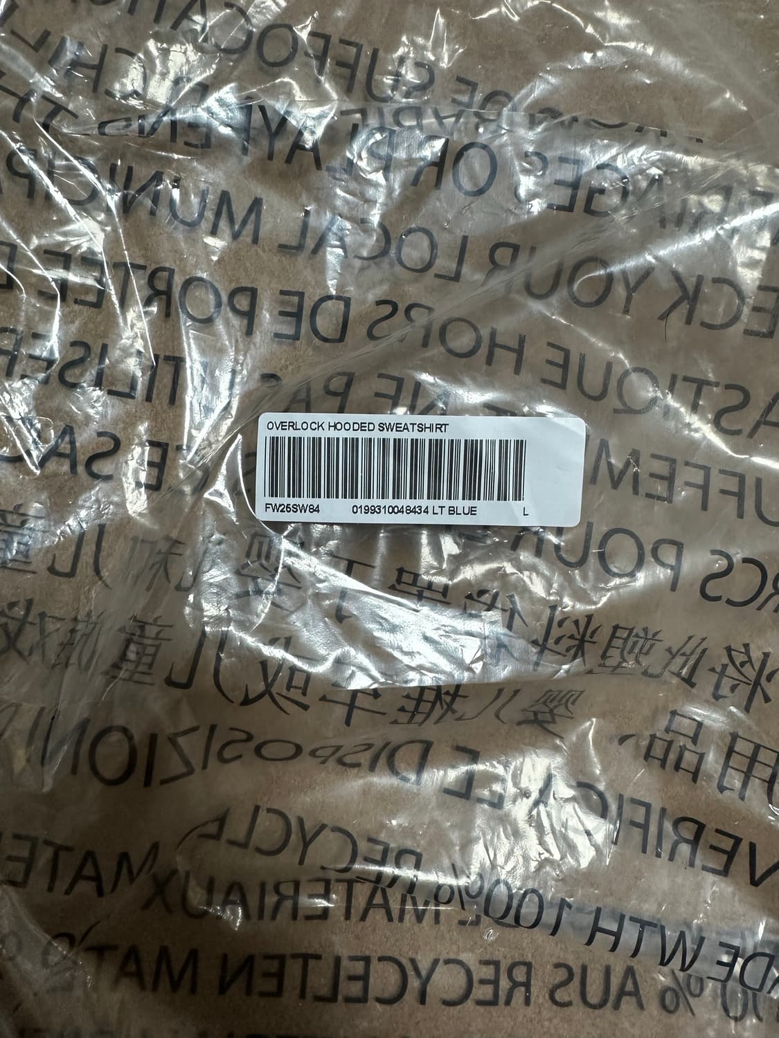 Supreme 오버로크 후드 스웻셔츠 L 새상품 상품이미지10