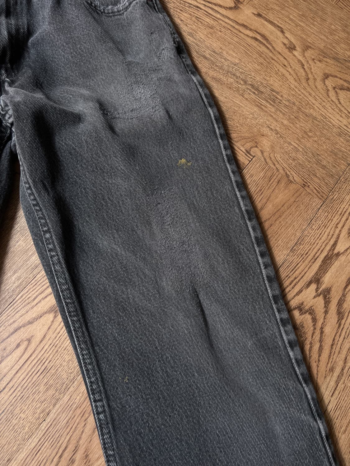 [31]00's 리바이스 505 빈티지 리페어드 흑청 데님 팬츠 상품이미지6