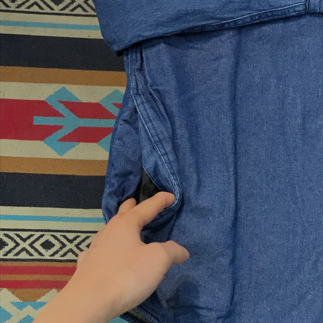 랭글러 투포켓 중청 데님 양털 셰르파 자켓 남성 115 빅사이즈  상품이미지5