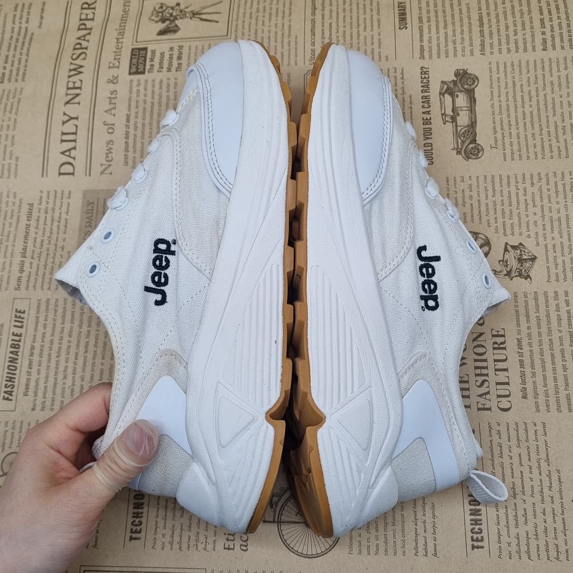 Jeep 캔버스 운동화 화이트 스니커즈 250 상품이미지5