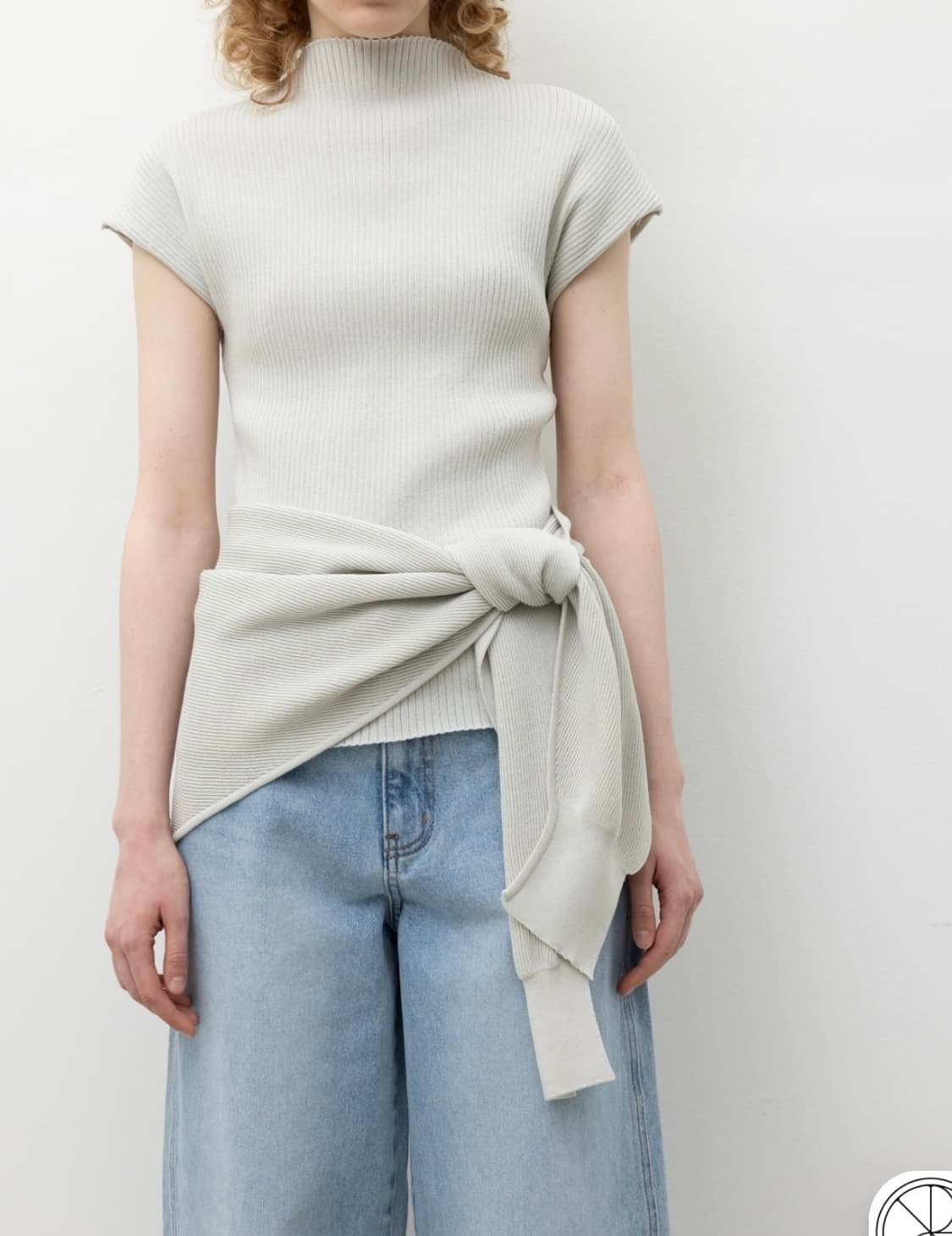 rrace 레이스 모크넥 니트 아이스블루 상품이미지1