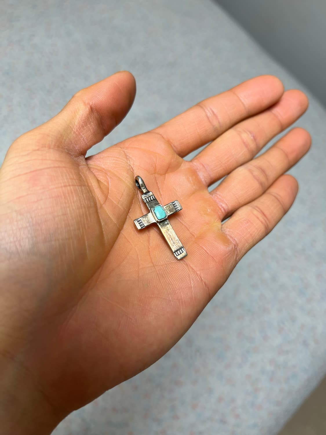 불레또 BULLETTO BP-N08 터키석 크로스 십자가 목걸이 상품이미지2