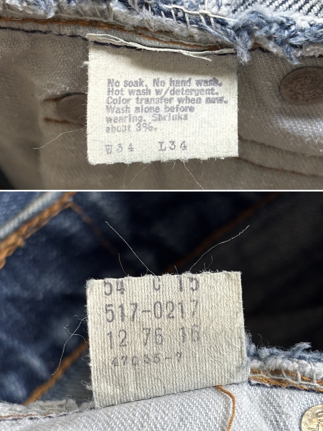 70s 빈티지 리바이스 517 66 전기 허리41.5cm 상품이미지10
