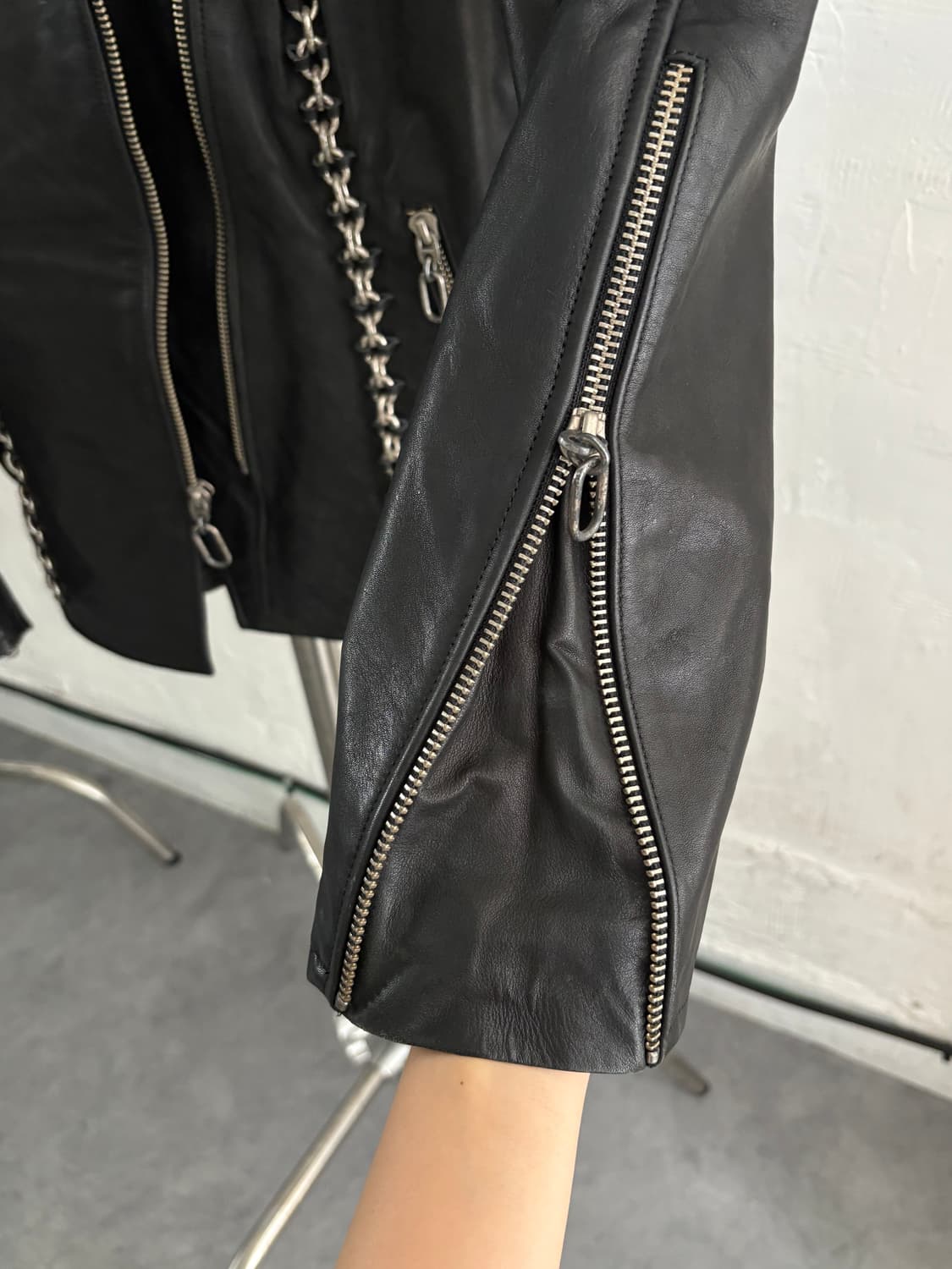 Harley-Davidson 할리 데이비슨 체인 레더 라이더 자켓 상품이미지6