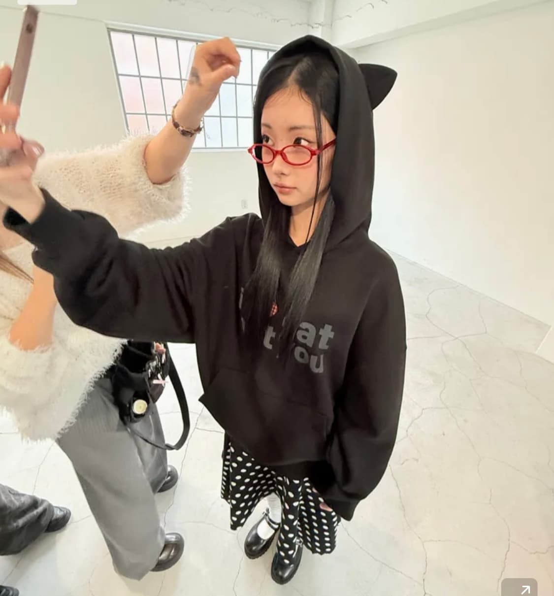 잇자바이브 고양이귀 후드티 상품이미지1