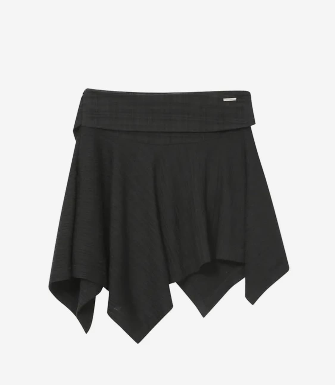 미세키서울 Unbalanced flow mini skirt BLACK 1 상품이미지2