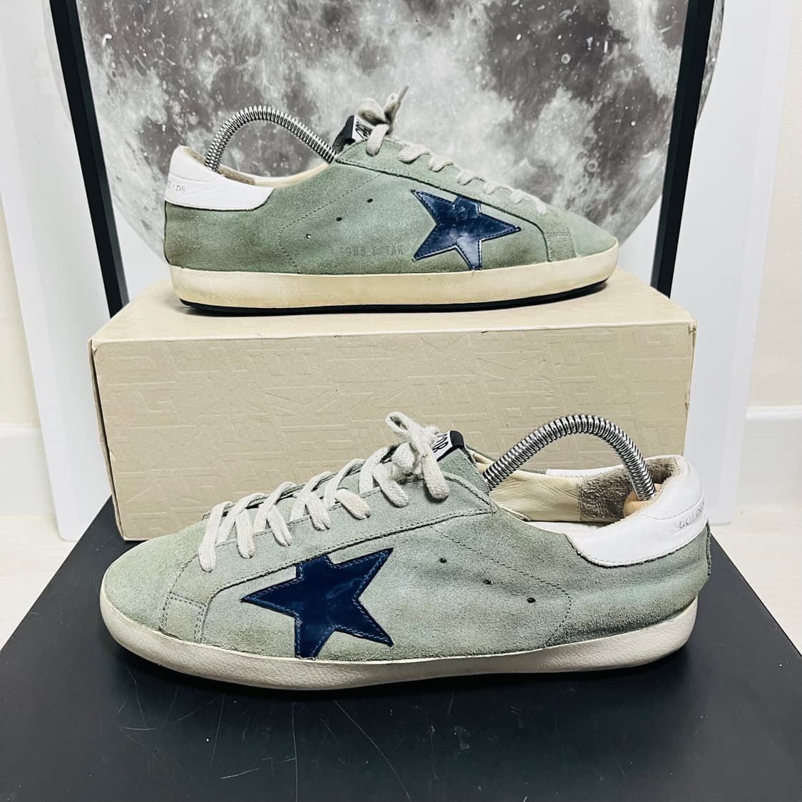 정품 41) 골든구스 그린 누벅  스니커즈 265~270 상품이미지1