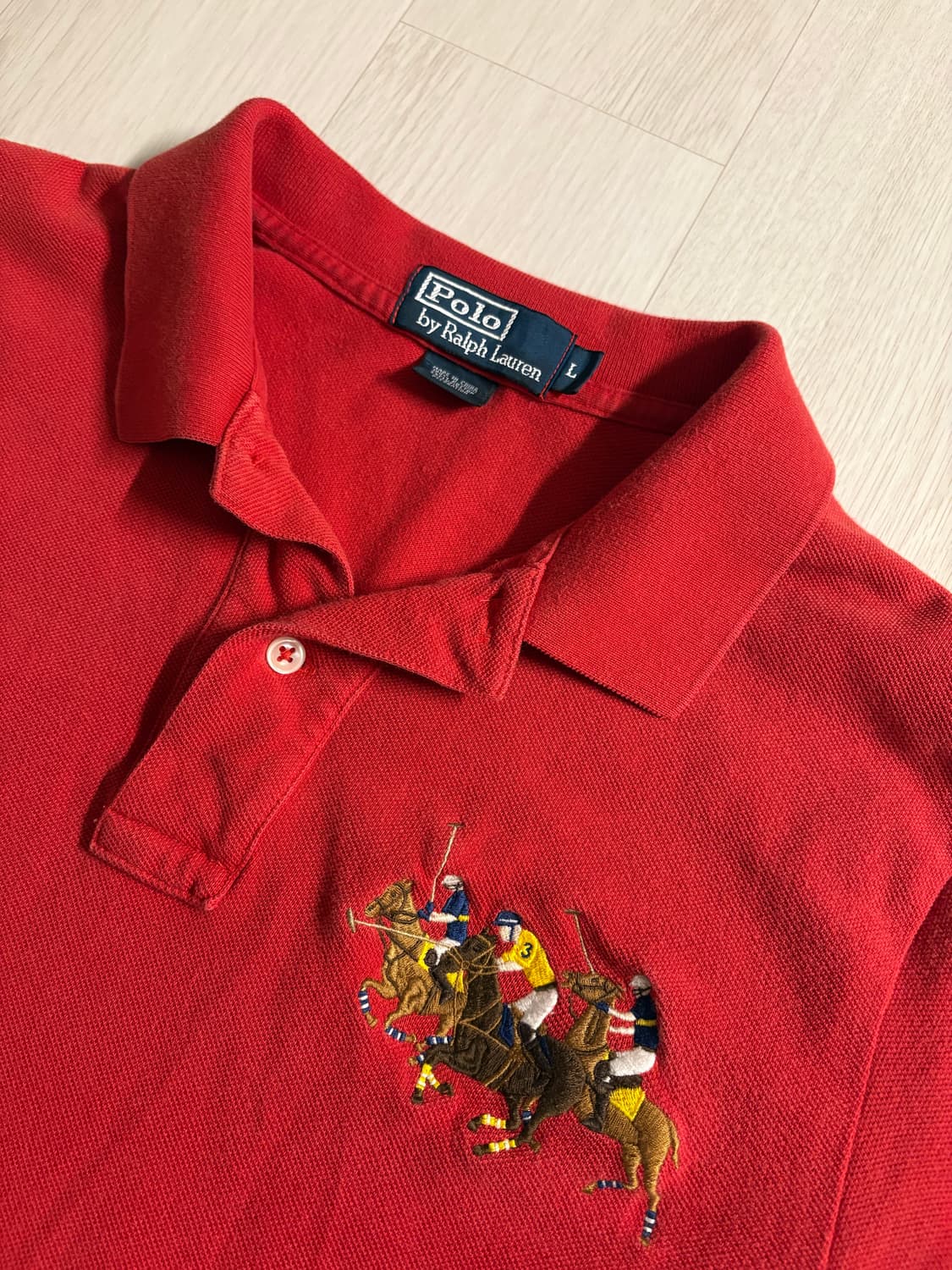 폴로 랄프로렌 빅포니 커스텀 슬림핏 레드 PK 카라티 상품이미지2