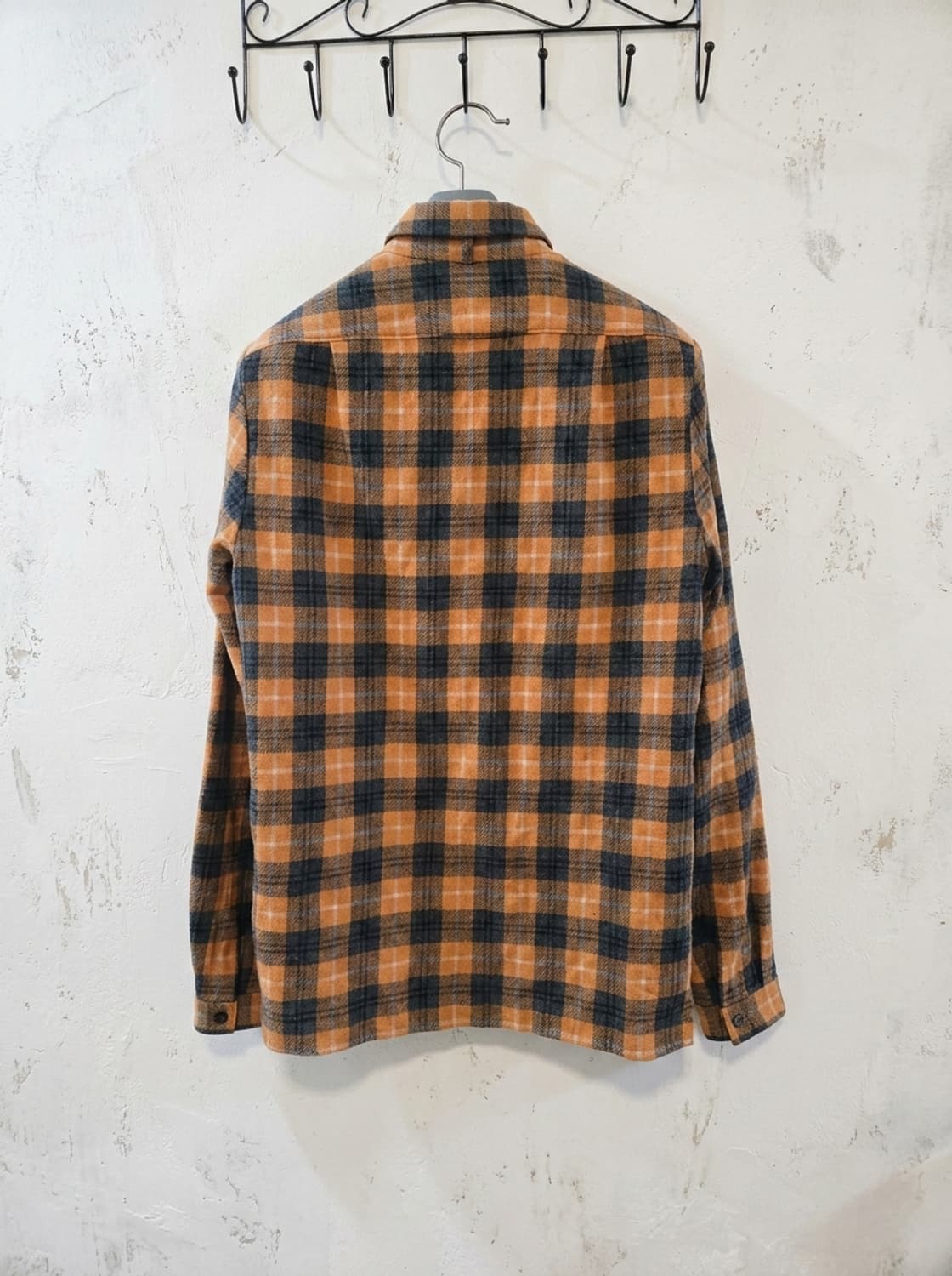 구찌 남성 오렌지 체크 플란넬 셔츠 66 상품이미지2