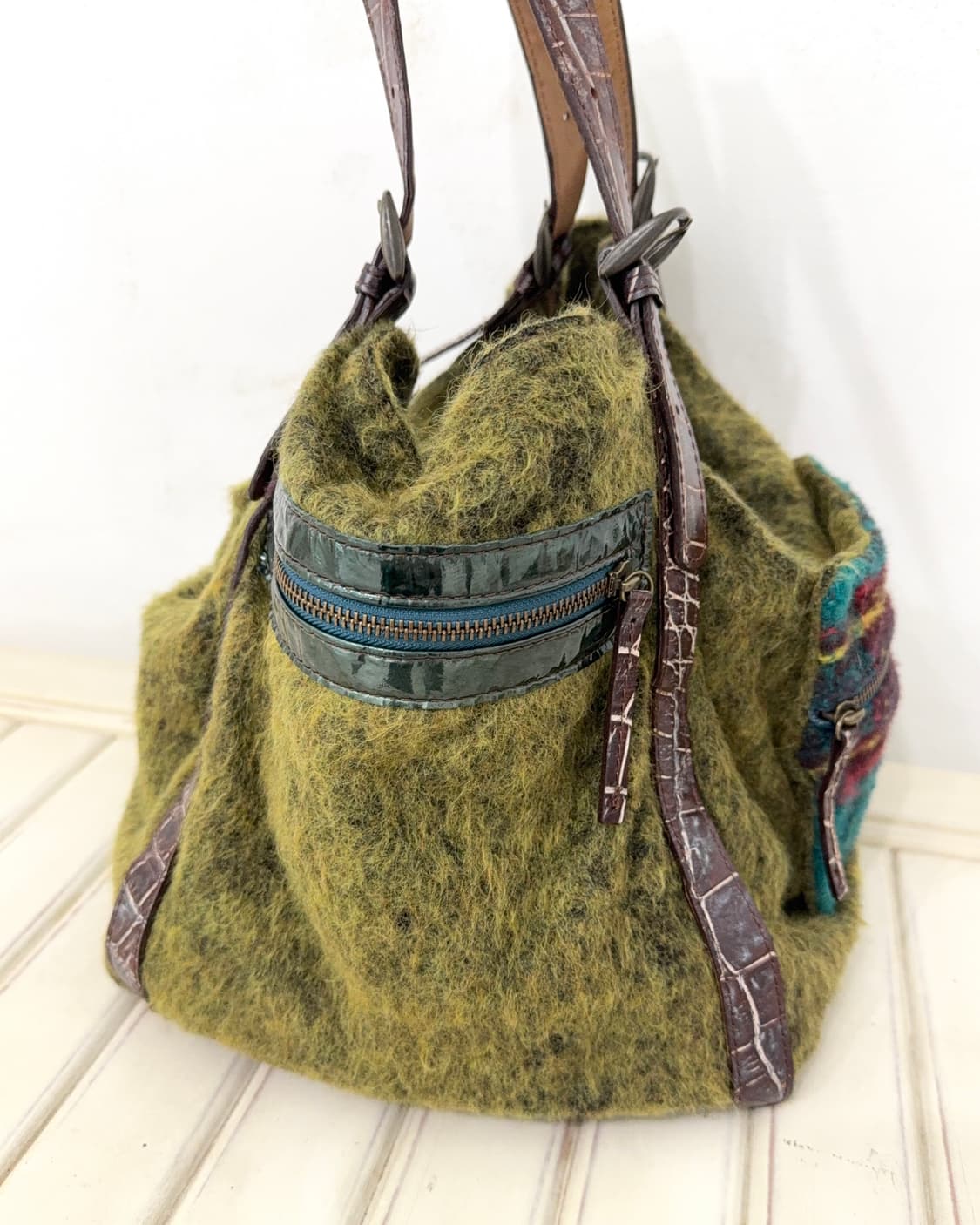 Bohemian Felt Patchwork Tote Bag 상품이미지5