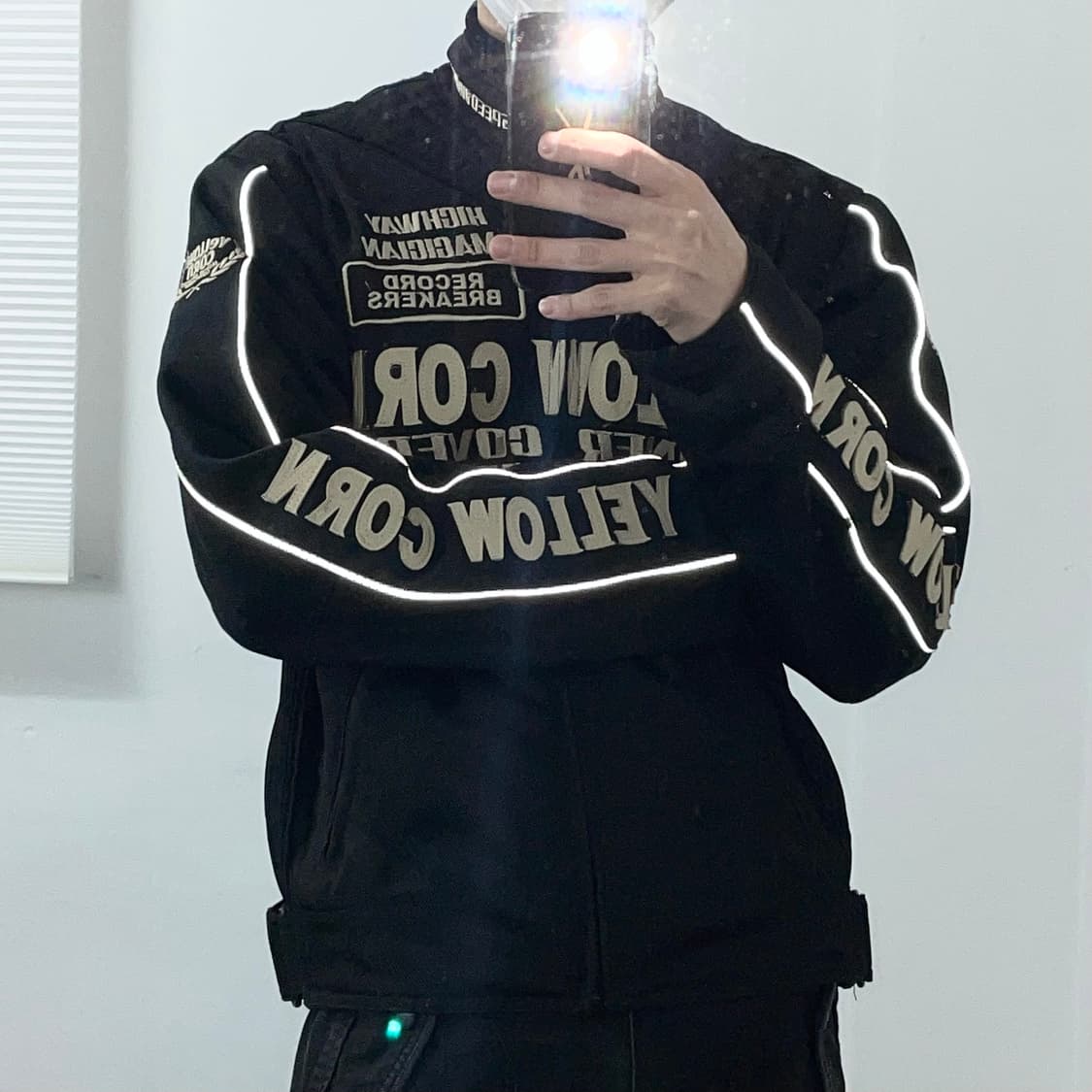 L 옐로우콘 슬래지해머 리플렉티브 레이싱 자켓 상품이미지3