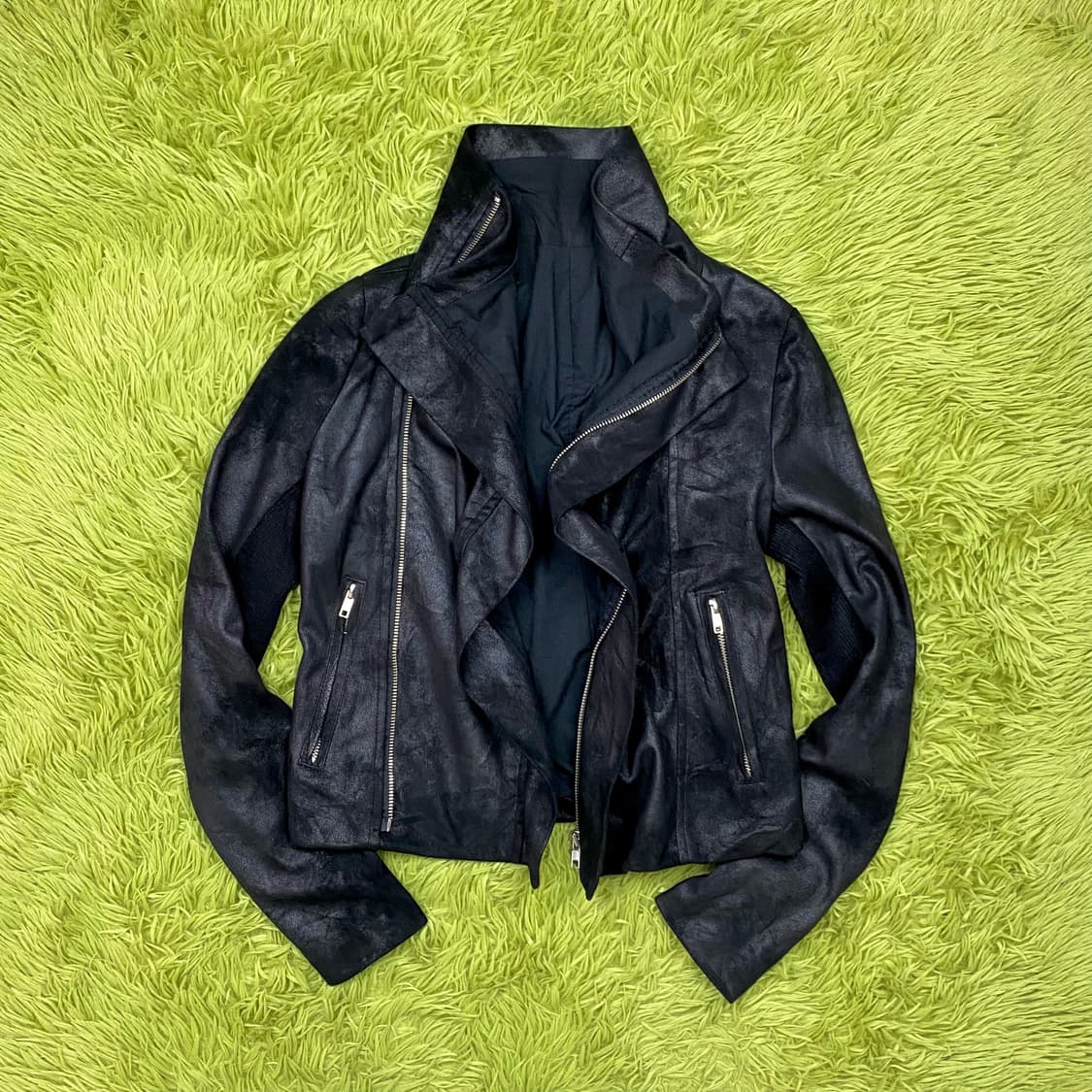 JPN VINTAGE 애시메트릭 지퍼 하이 넥 자켓 상품이미지1