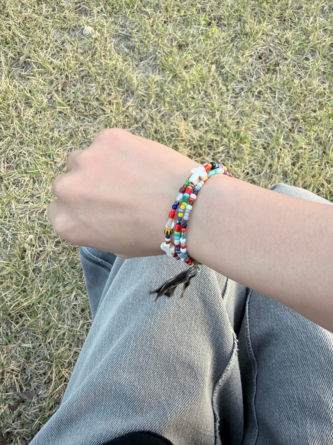 핸드메이드 글라스비즈 목걸이 팔찌 상품이미지3