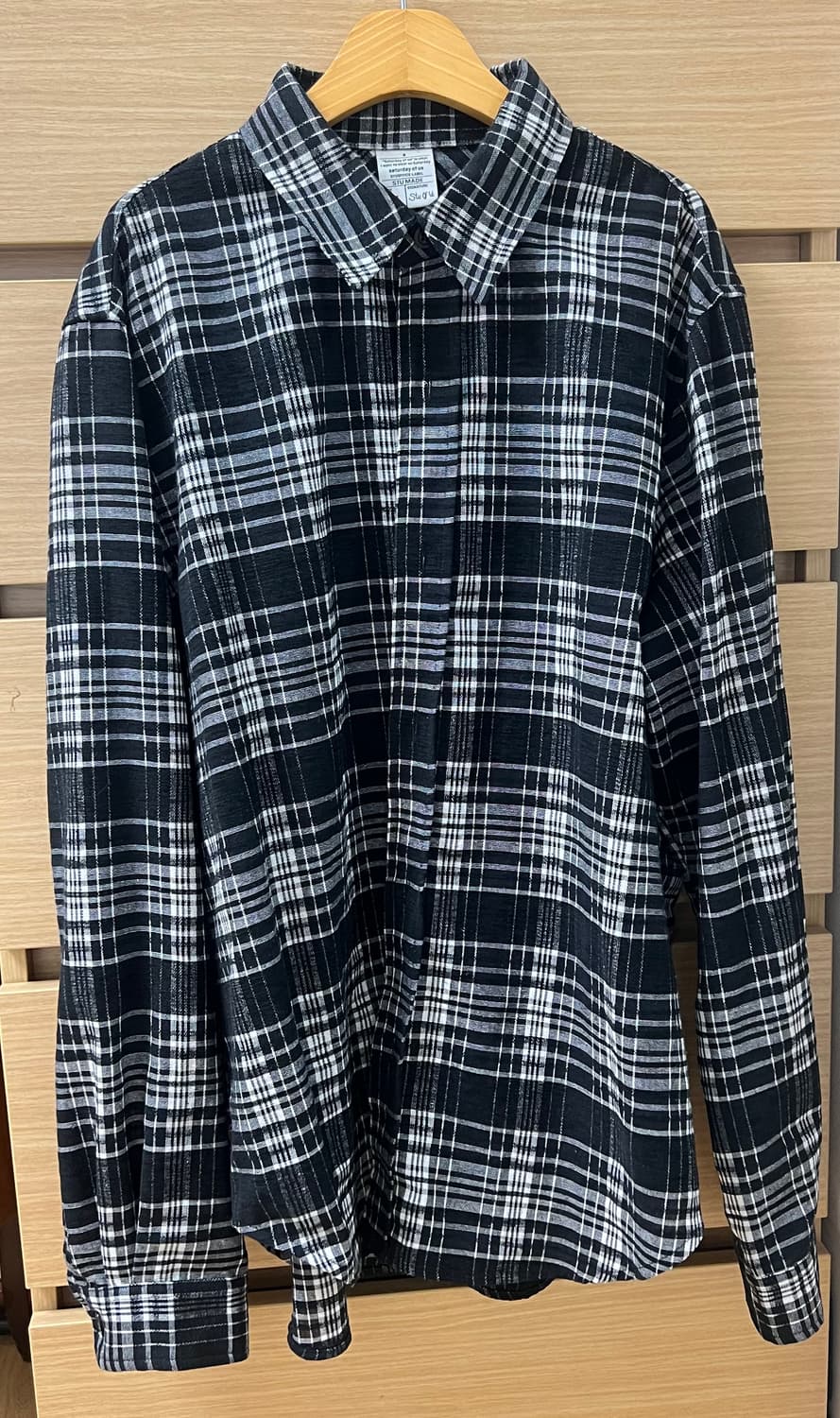 에스티유(STU) 체크셔츠 블랙 상품이미지4