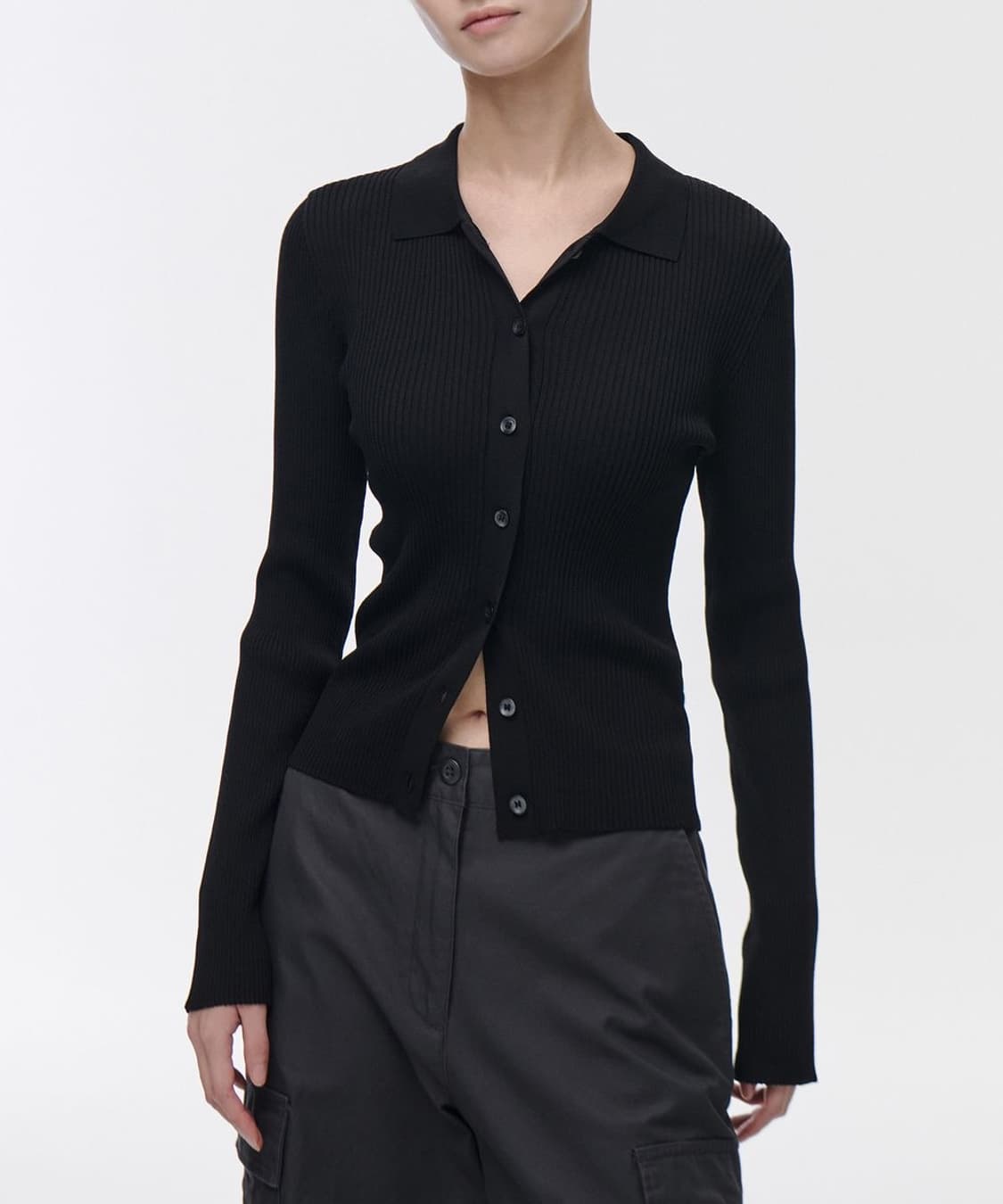 무신사 스탠다드 리브드 슬림핏 가디건 상품이미지2