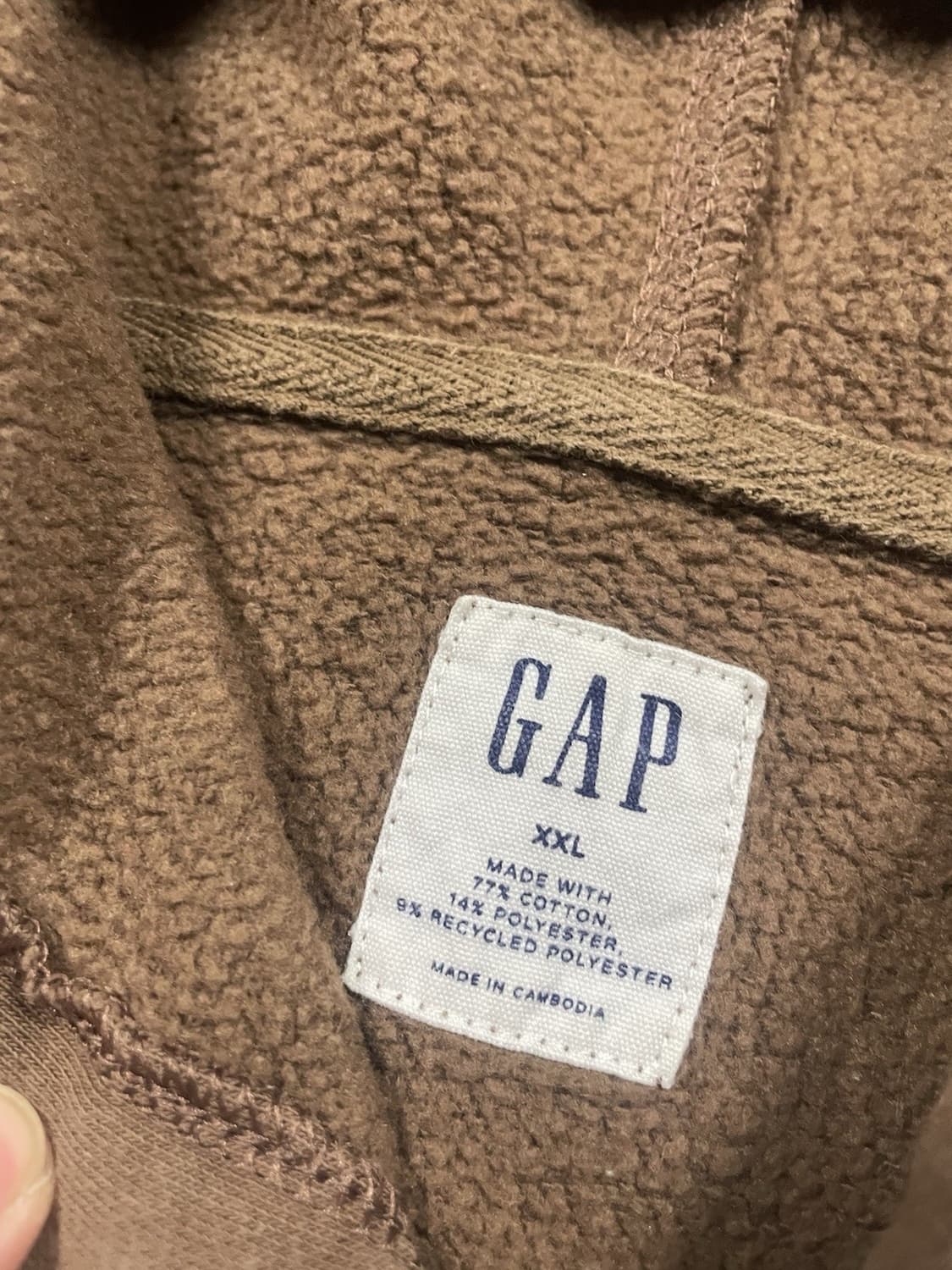갭 스펠 아웃 후드집업 브라운 2XL 상품이미지3