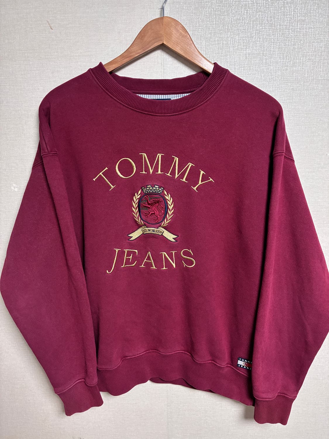 빈티지 타미힐피거 올드스쿨 맨투맨 빈티지레드 M 상품이미지2