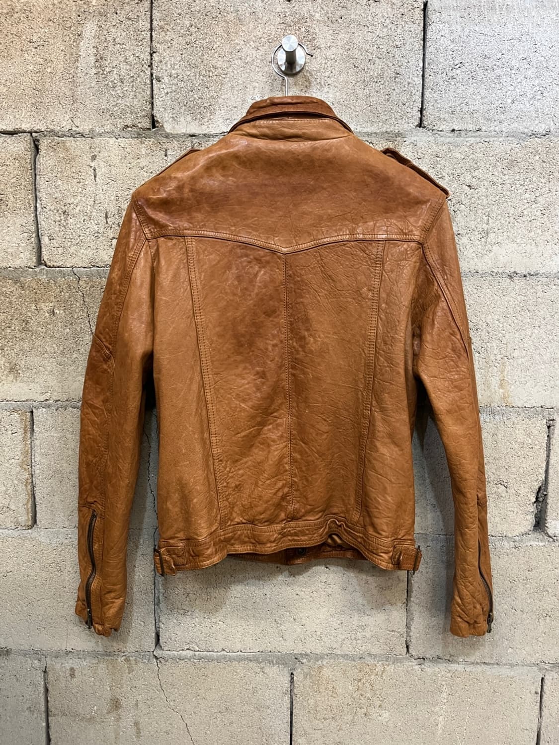 빈티지 멀티 포켓 레더 자켓 상품이미지4