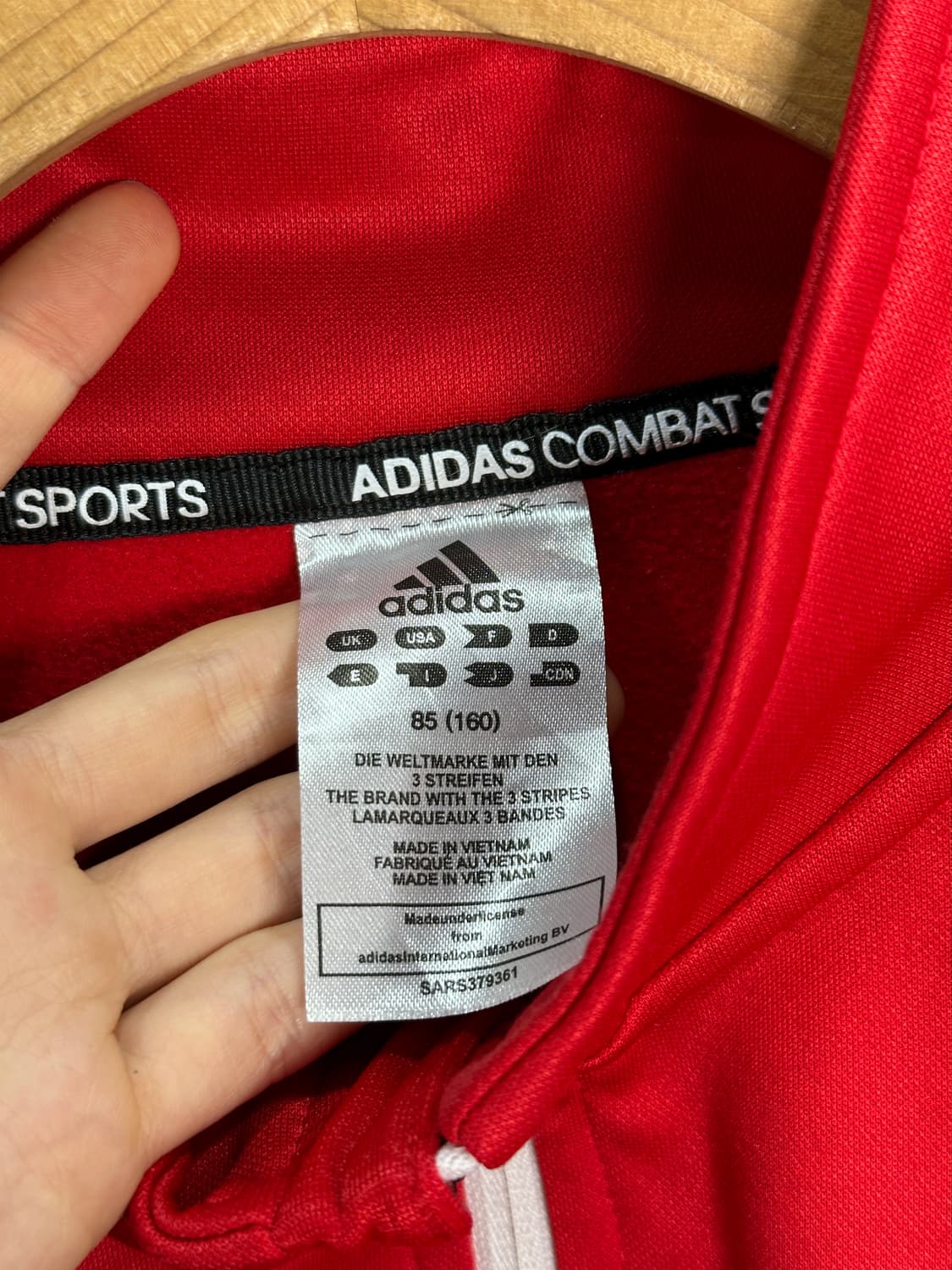 아디다스 컴뱃스포츠 빅로고 빨흰 져지 트랙탑 상품이미지4