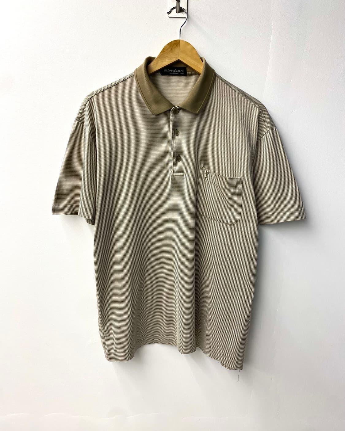 [100] 90s YSL 입생로랑 스트라이프 반팔 카라 티셔츠 상품이미지1