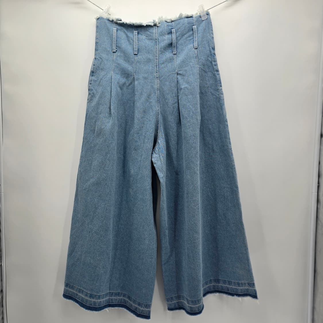 슈퍼 와이드 숏팬츠  데님 청바지 XL 상품이미지9