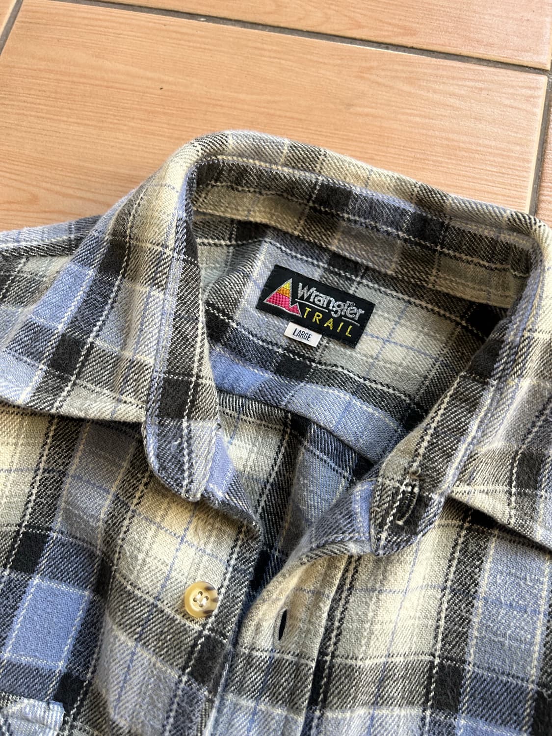 90‘s 랭글러 플란넬 체크셔츠 상품이미지1