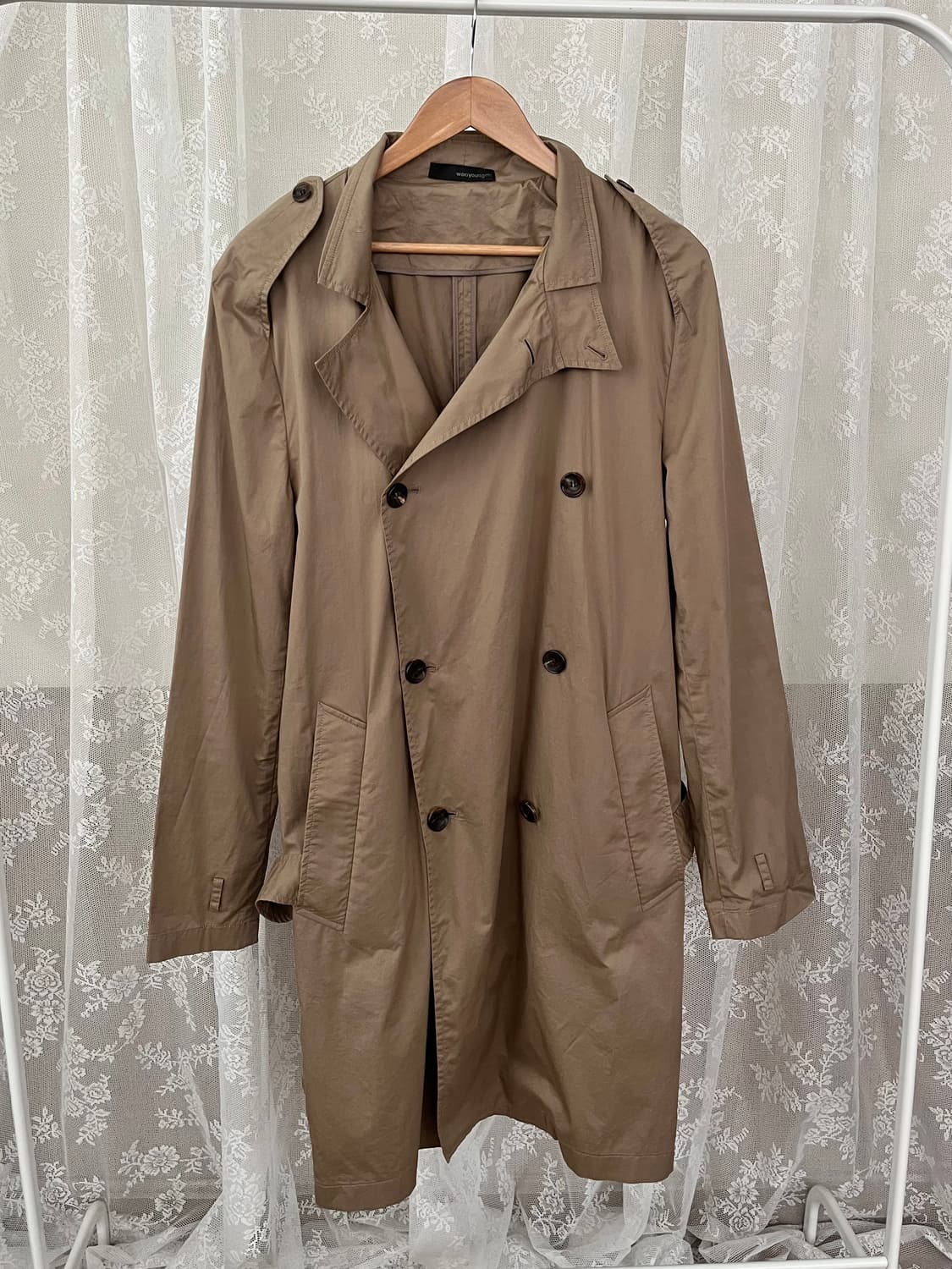 50) 우영미 솔리드옴므 트렌치코트 베이지 상품이미지1