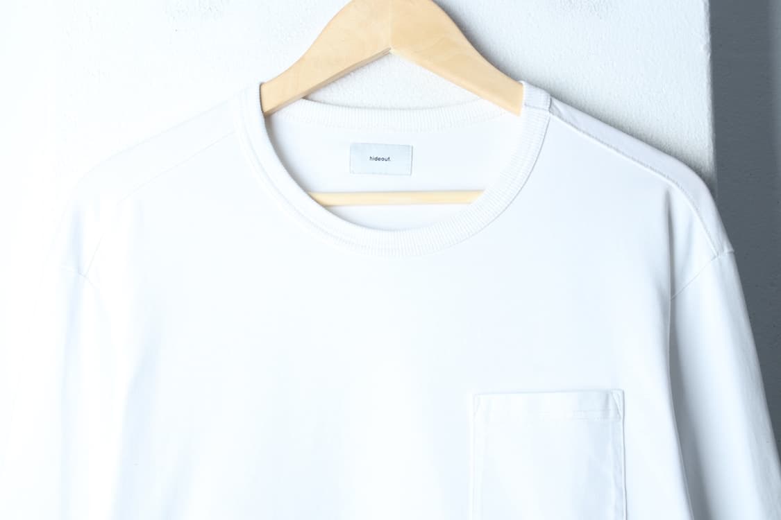 (XL) 하이드아웃 긴팔티셔츠 포켓 무지 화이트 올드스쿨-H33271 상품이미지3