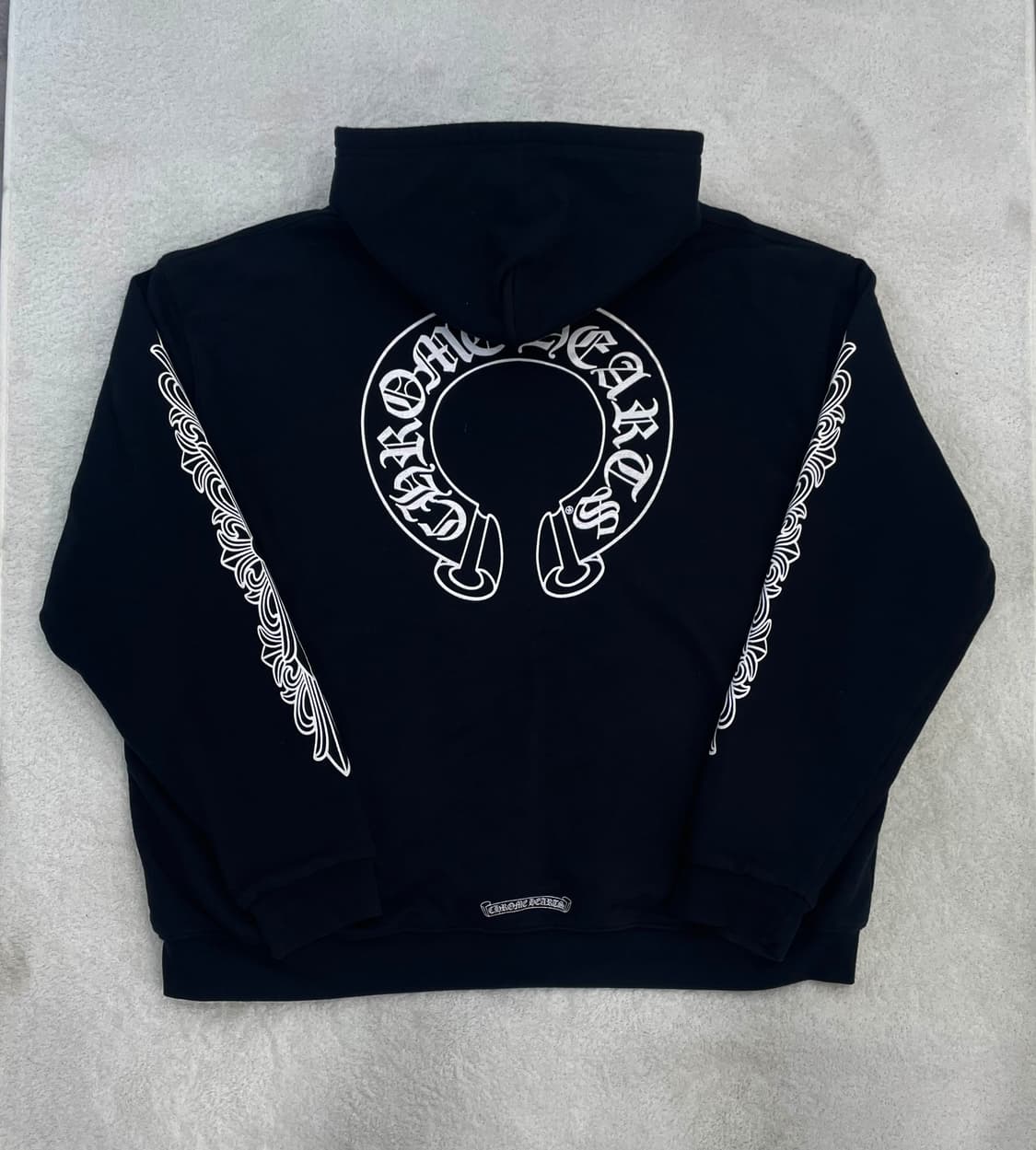 [ 새상품 , XXL ] 크롬하츠 홀스슈 플로랄 헤비웨이트 후드집업 상품이미지2