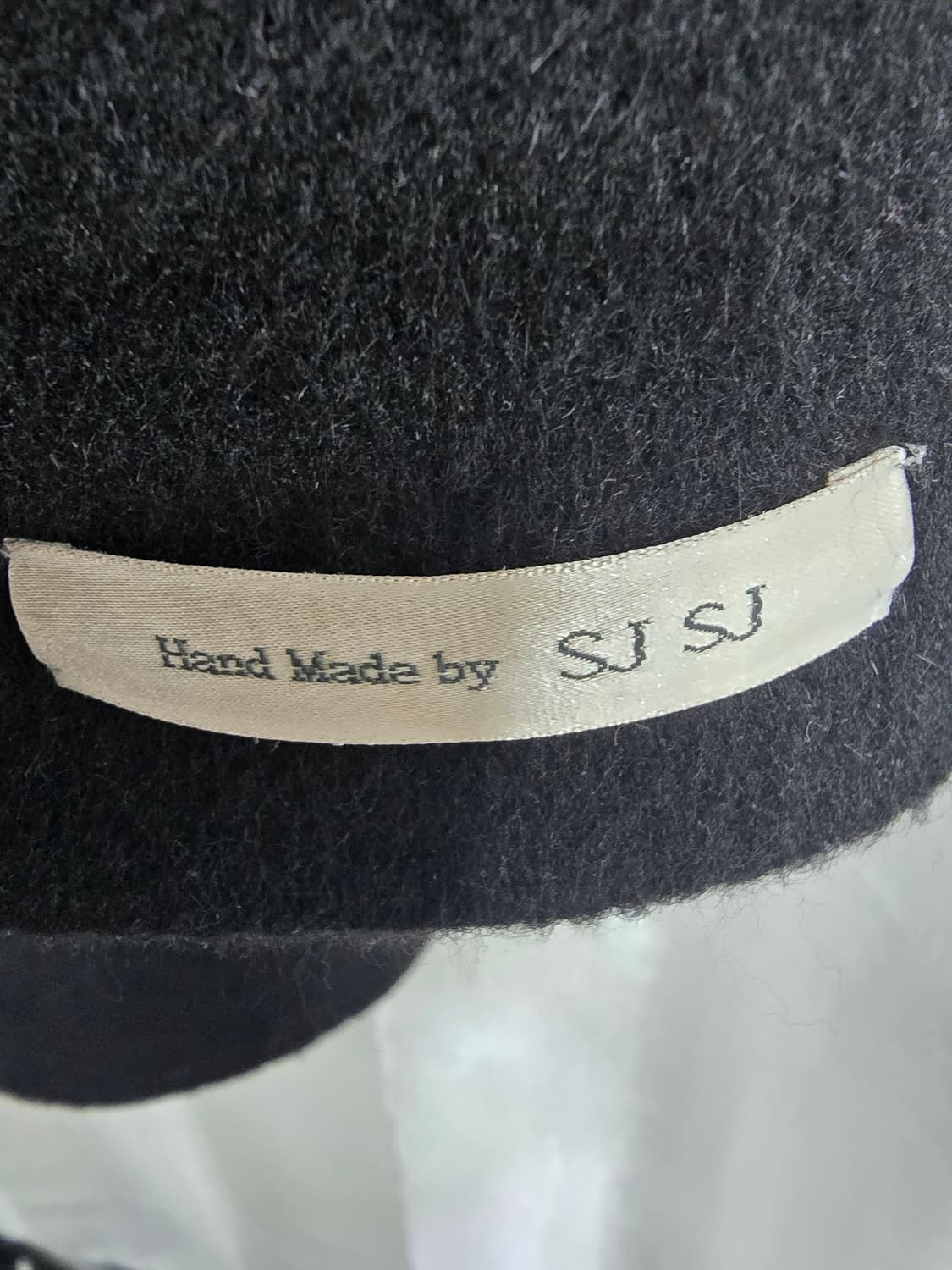 SJSJ 블랙 모직 핸드메이드 코트 (1716) 상품이미지5