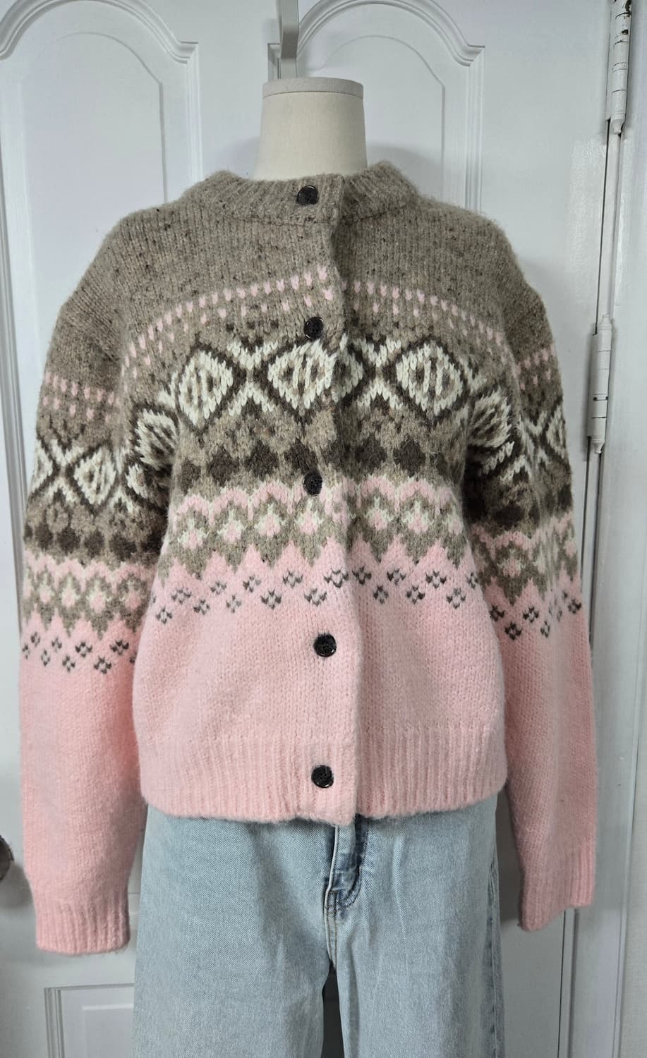 그로브 노르딕 봄핑크가디건 상품이미지2