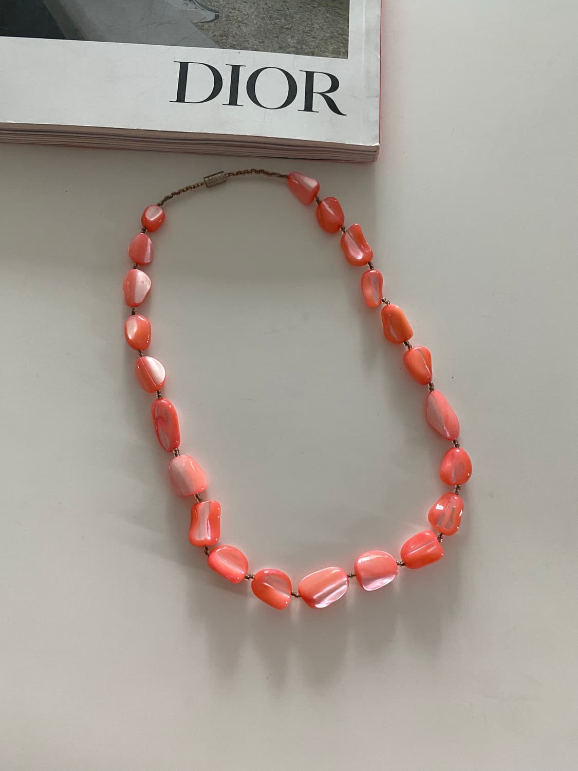 빈티지 코랄 비즈 목걸이 상품이미지4