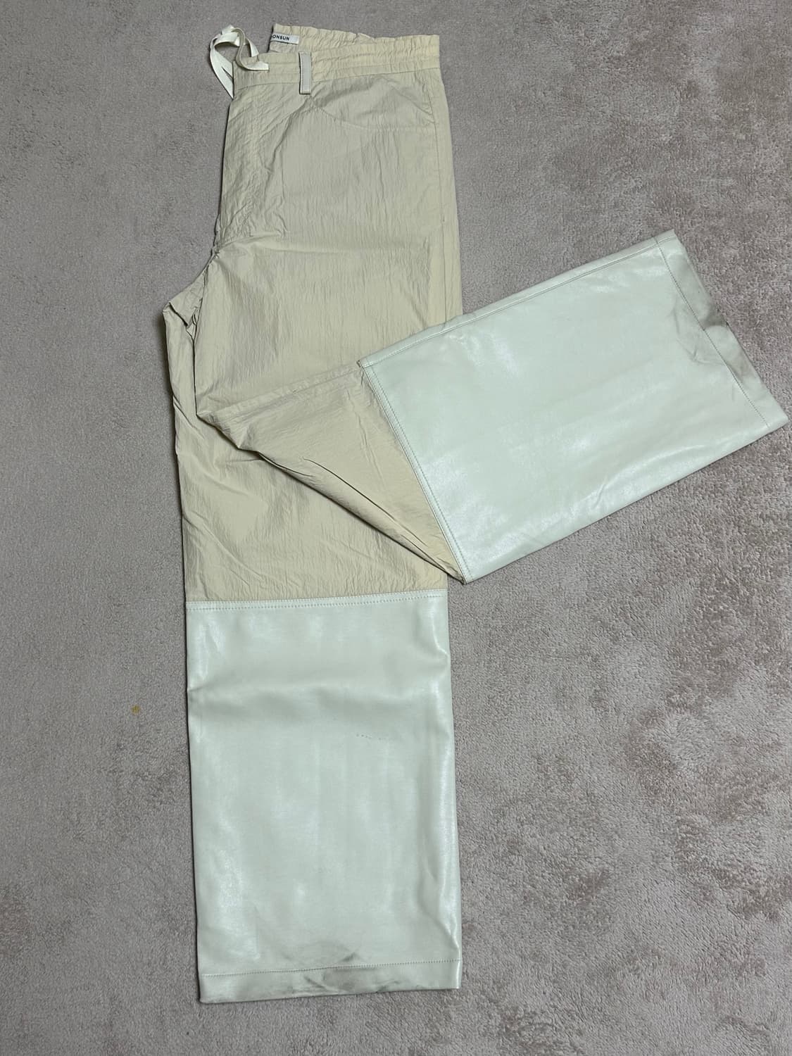 문선 팬츠 나일론x레더 상품이미지3