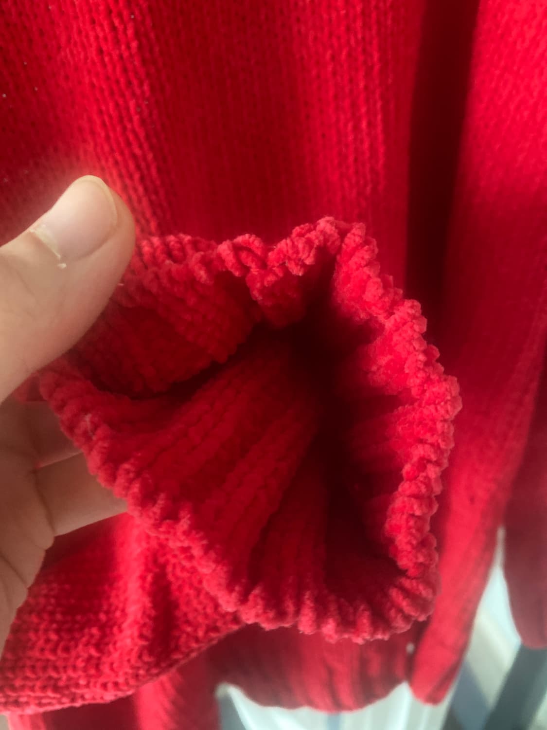 언더커버 레드 원포켓 니트 상품이미지3