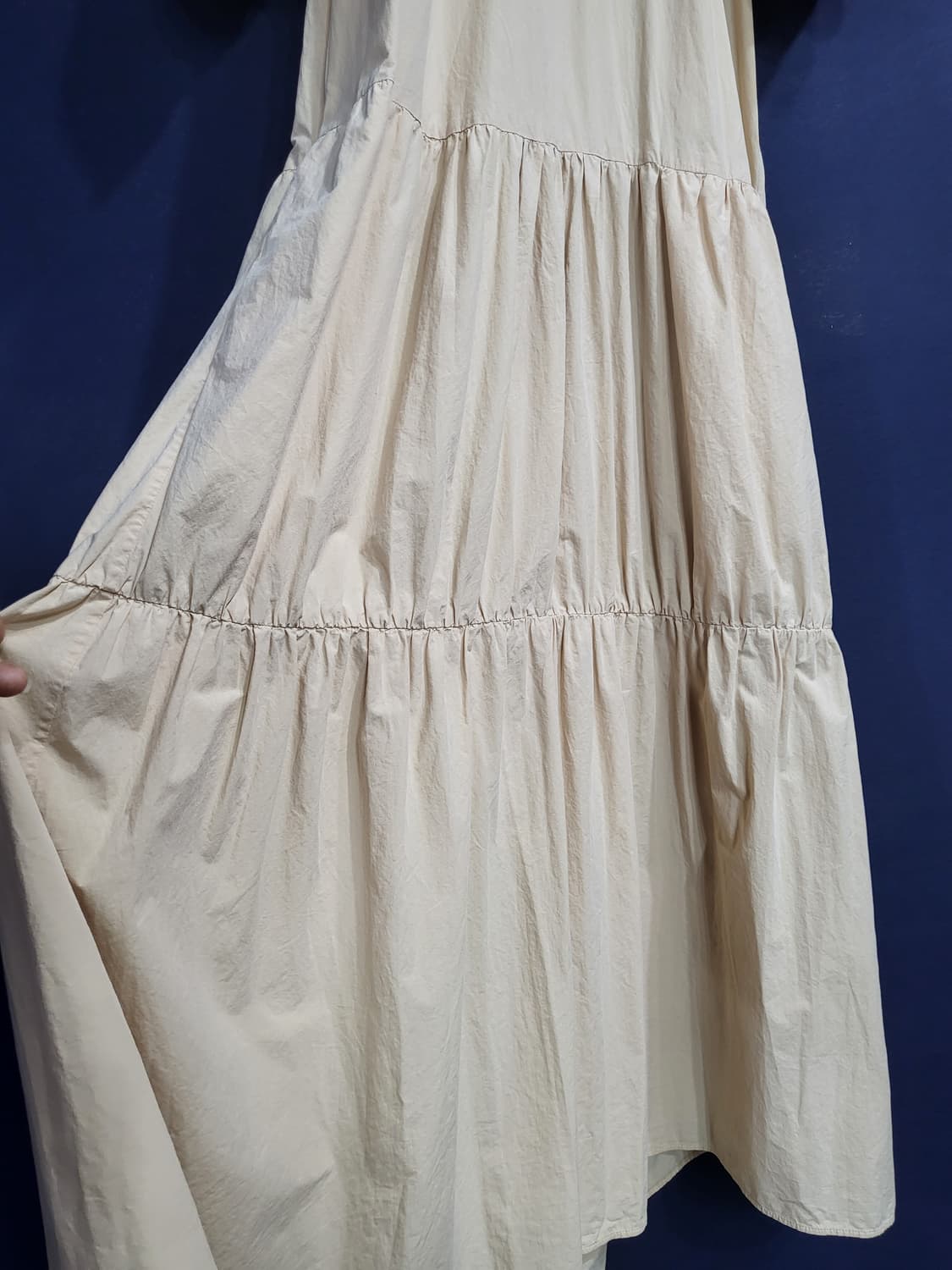 코스 코튼면 브이넥 롱원피스 상품이미지5