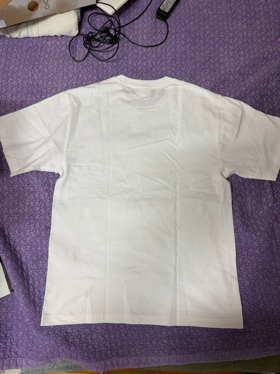 베이프 퍼스트 카모 컬리지 티셔츠 화이트 오렌지 XL (새상품) 상품이미지4