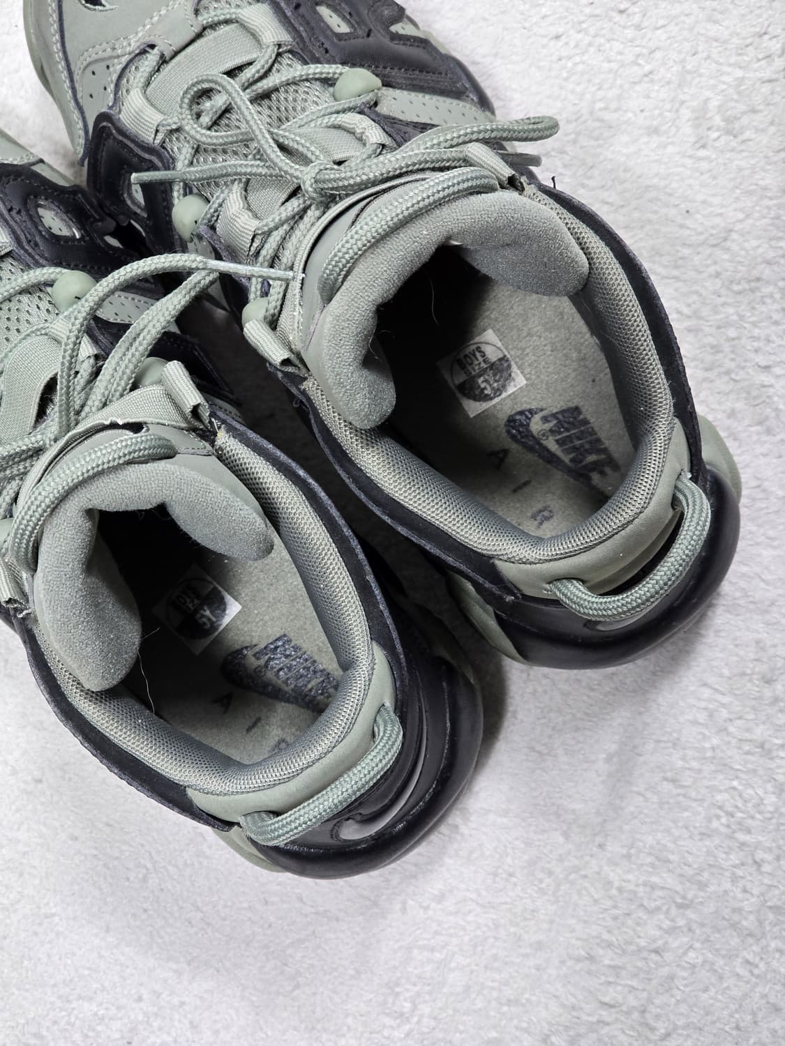 NIKE 나이키 에어 모어 업템포 카키 235 상품이미지6