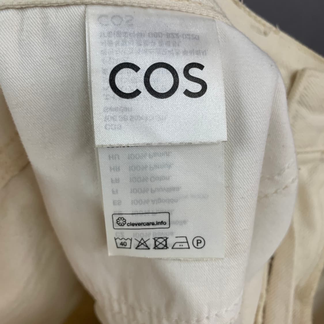 29인치 COS 코스 아치 테이퍼드 크림진 데님 청바지 상품이미지6