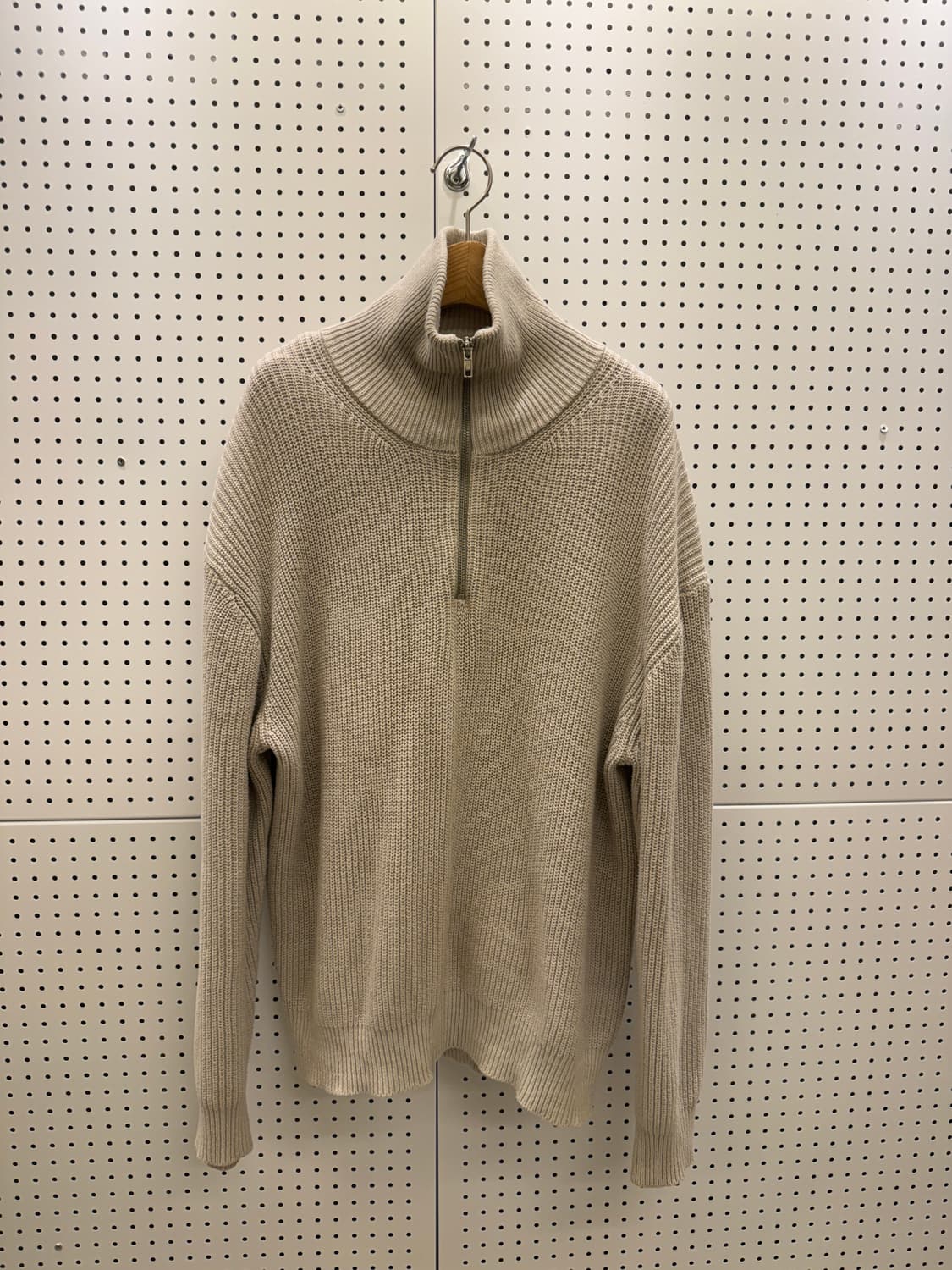 키뮤어 하프집업 니트 베이지 U892 상품이미지2