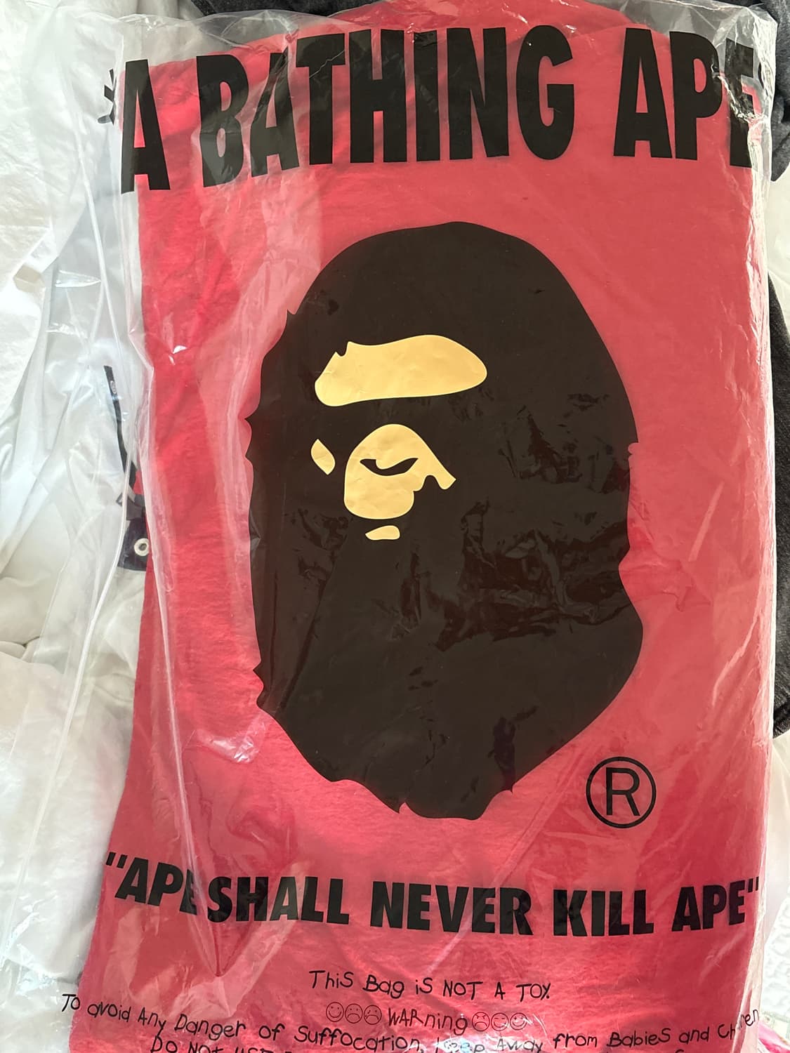 (새상품) Bape 베이프 나일론 스노우보드 패디드 자켓 레드 상품이미지5