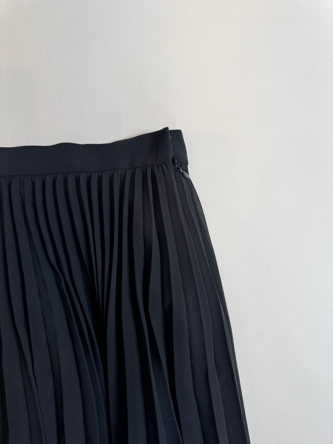 Black Pleated Chiffon Bubble Mini Skirt 상품이미지2